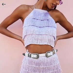 fringe halter top